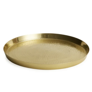 Gold Metal Hammered Tray
