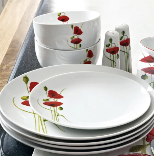 Poppy 12 Piece Dinner Set